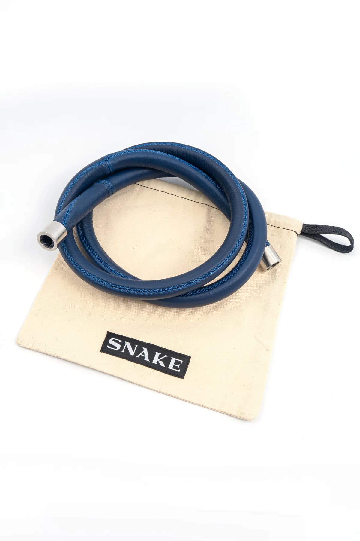 Snake Hookah Leather Hose Blue — загальний вигляд